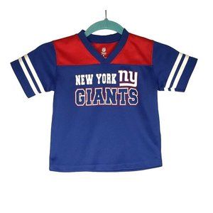 NFL NY New York Giants Football Jersey T-Shirt Blue Unisex Toddler Size 4T